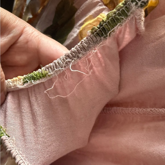 🪽 Silk Blend | Cherish Italy Floral Sheer Blouse (S) – Boho Romantic - Picture 6 of 6